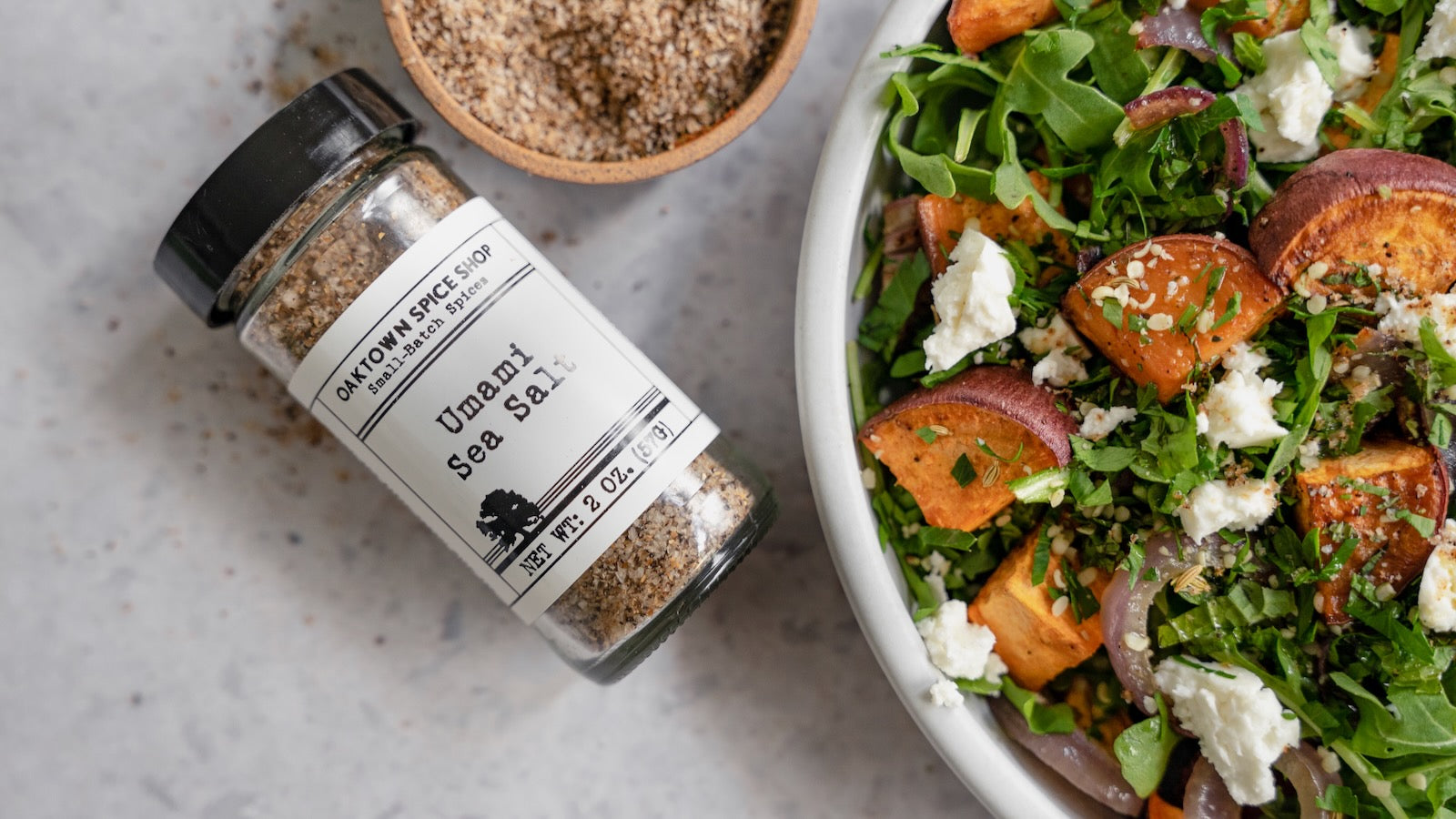 Sweet Potato Salad with Umami Sea Salt Vinaigrette